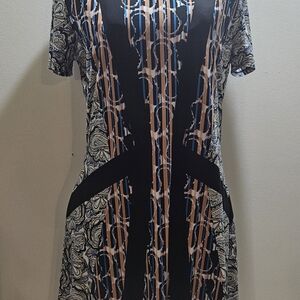 BCBGMaxAzria Abstract Print Dress